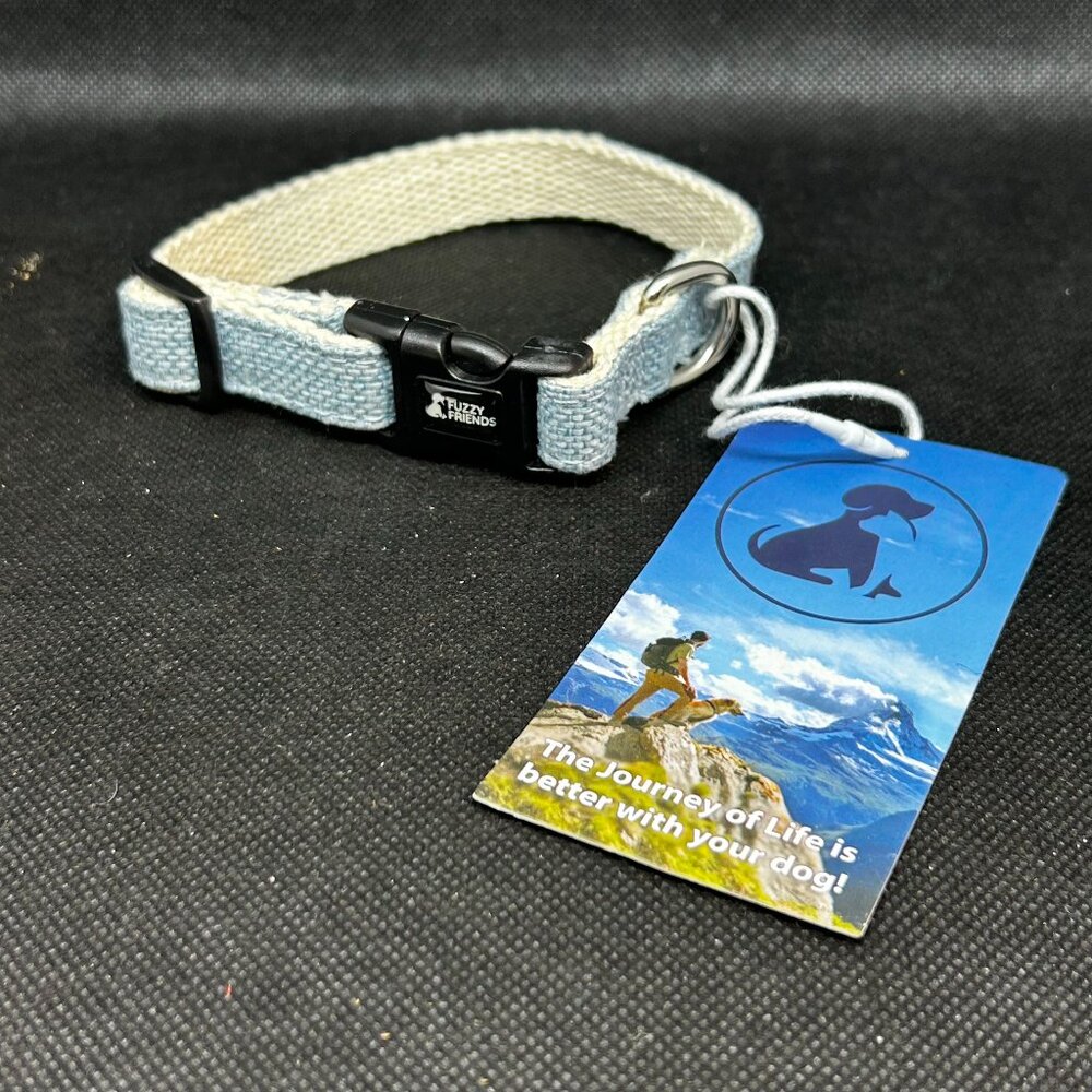 NWT Fuzzy Friends hemp dog collar Size small